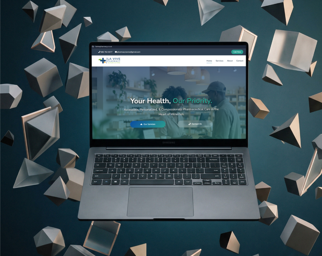 La Vive Pharmacy logo and website design by Initiator Digital
