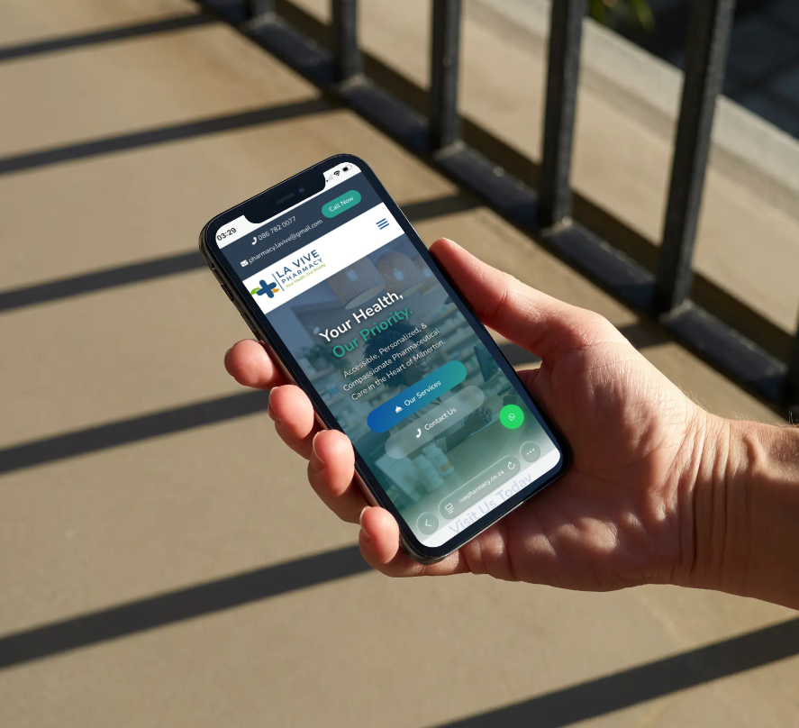 La Vive Pharmacy website mockup